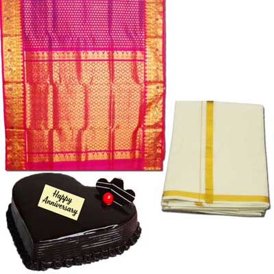 "Rakhi - SIL-6010 A (Single Rakhi), Choco Thali - code RC02 - Click here to View more details about this Product